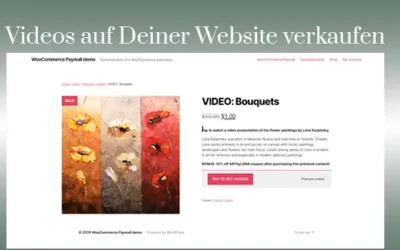 WordPress-Tutorial: Verkaufe Deine Videos sicher und einfach online mit WordPress und WooCommerce